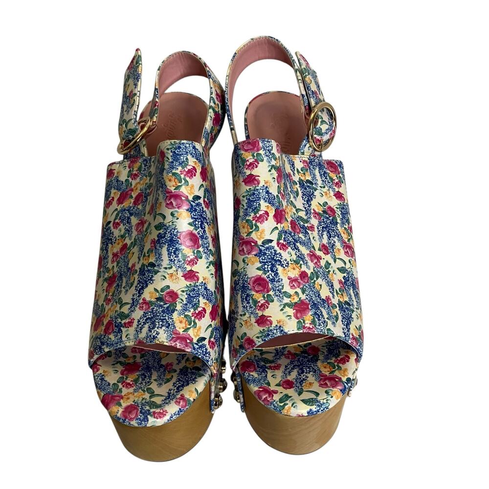 Sugar Thrillz Dolls Kill Cottage Floral Platform Heels Size 10M - Picture 4 of 12